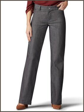 Women's Ultra Lux Comfort Flex Motion Trouser Pant Regular Fit Mid Rise